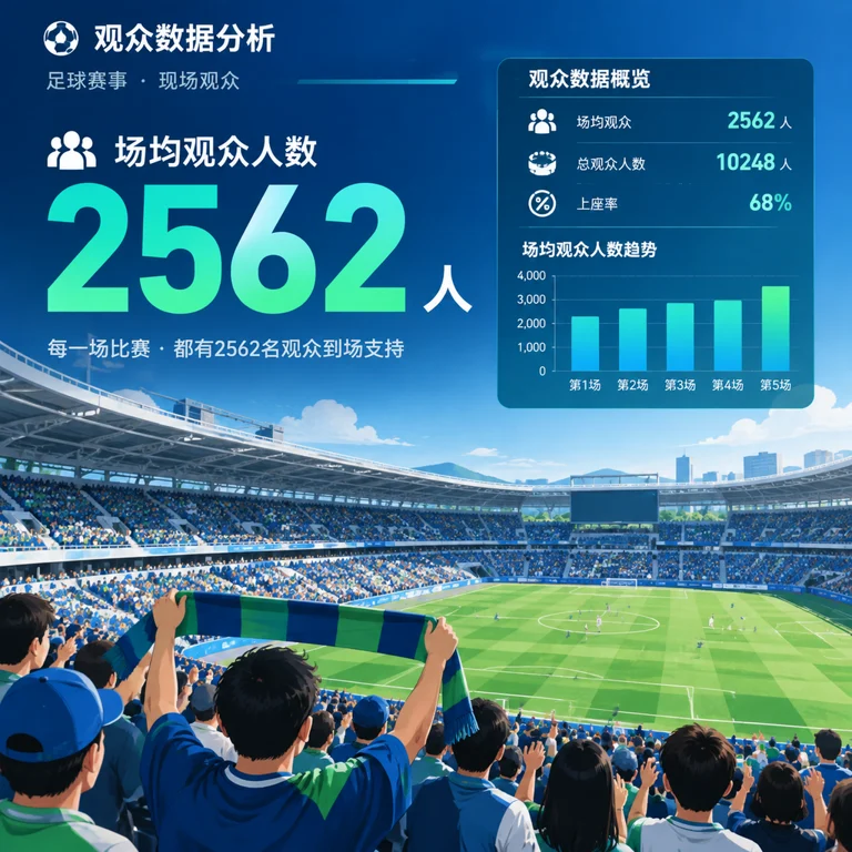 足球赛事现场观众与数据统计可视化配图